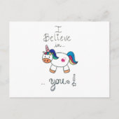 Ik geloof in JULLIE! Unicorn Briefkaart (Voorkant)