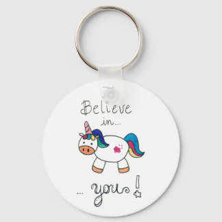 Ik geloof in JULLIE! Unicorn Sleutelhanger