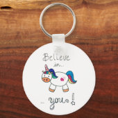 Ik geloof in JULLIE! Unicorn Sleutelhanger (Voorkant)