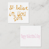 Ik geloof in jullie Valentijn Notitiekaartje (Voorkant / Achterkant)