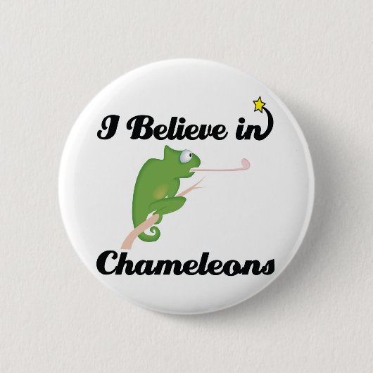 ik geloof in kameleons ronde button 5,7 cm (Voorkant)