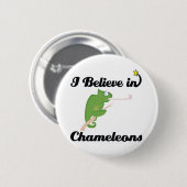 ik geloof in kameleons ronde button 5,7 cm (Voorkant /achterkant)