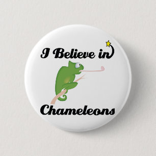 ik geloof in kameleons ronde button 5,7 cm