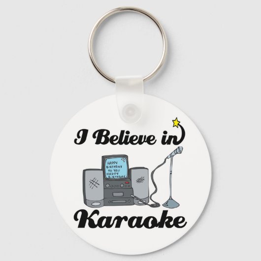 ik geloof in karaoke sleutelhanger (Voorkant)