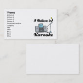 ik geloof in karaoke visitekaartje (Voorkant / Achterkant)
