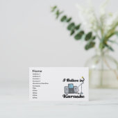 ik geloof in karaoke visitekaartje (Staand voorkant)