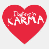 Ik geloof in Karma Heart Stickers (Voorkant)