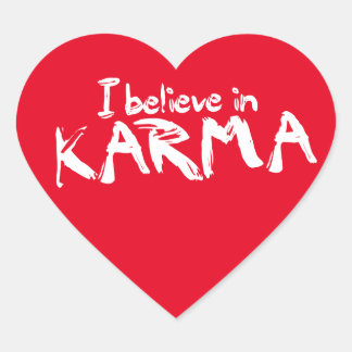 Ik geloof in Karma Heart Stickers