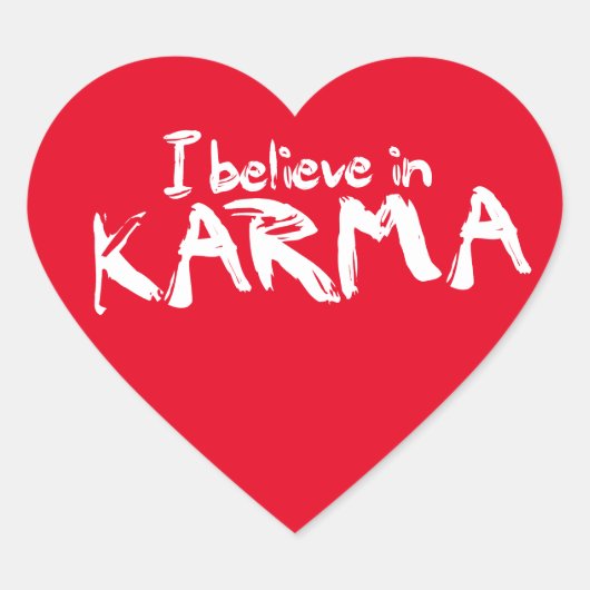 Ik geloof in Karma Heart Stickers (Voorkant)