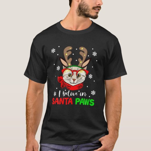Ik geloof in kerstcadeautjes liefhebbers van kerst t-shirt (Voorkant)