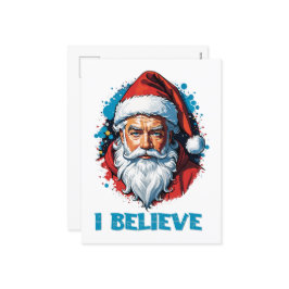 Ik geloof in kerstman Graffiti stijl ontwerp Feestdagenkaart