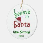 Ik geloof in Kerstmis Keramisch Ornament (Links)