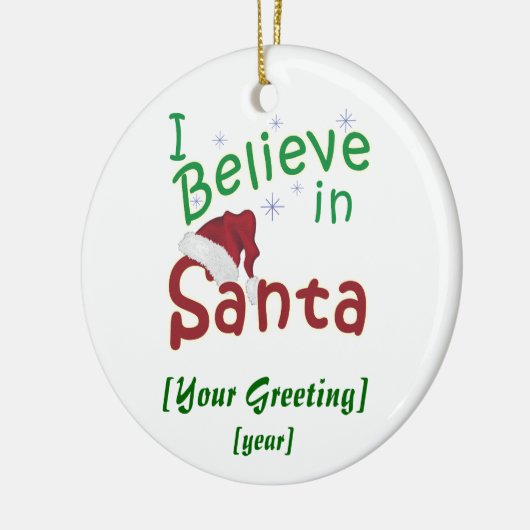 Ik geloof in Kerstmis Keramisch Ornament (Links)