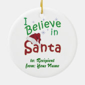 Ik geloof in Kerstmis Keramisch Ornament (Achterkant)