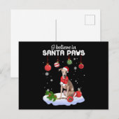 Ik geloof in Kerstmops Italiaans Greyhound-cadeau Feestdagenkaart (Voorkant / Achterkant)