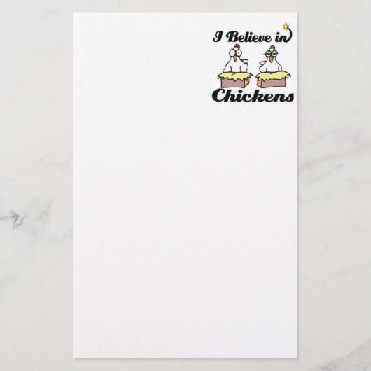 ik geloof in kippen briefpapier (Voorkant)