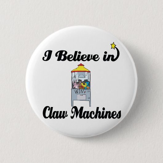 ik geloof in klauwmachines ronde button 5,7 cm (Voorkant)