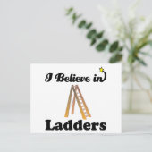 ik geloof in ladders briefkaart (Staand voorkant)