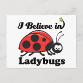 ik geloof in ladybugs briefkaart (Voorkant)