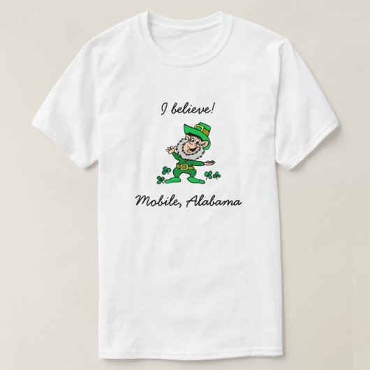 Ik geloof in Leprechauns T-shirt (Design voorkant)