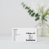 ik geloof in lezingen visitekaartje (Staand voorkant)