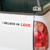 Ik geloof in Liefde Bumpersticker (Op Truck)