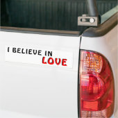 Ik geloof in Liefde Bumpersticker (Op Truck)