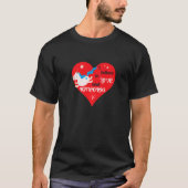 Ik geloof in liefde en onkruideniersgeluk Heart T-shirt (Voorkant)