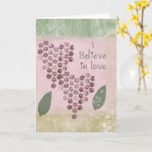 Ik geloof in liefdesharten kaart (Gele Bloem)