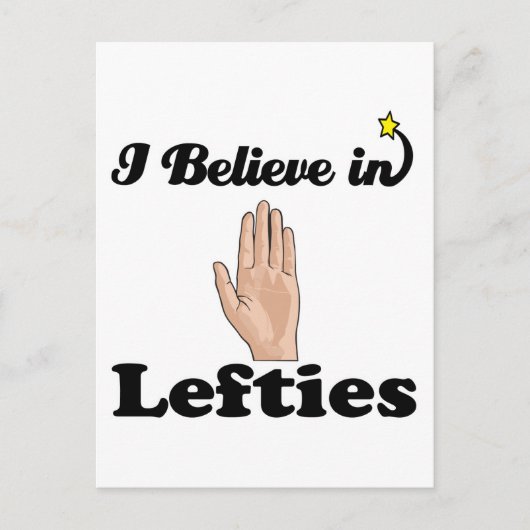 ik geloof in linkse partijen briefkaart (Voorkant)