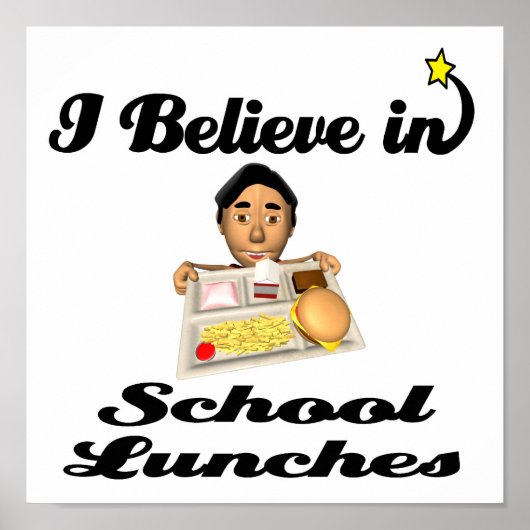 ik geloof in lunches op school poster (Voorkant)