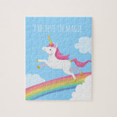 Ik geloof in Magic Unicorn Rainbow Puzzle Legpuzzel (Verticaal)