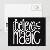 Ik geloof in Magic White Briefkaart (Voorkant / Achterkant)