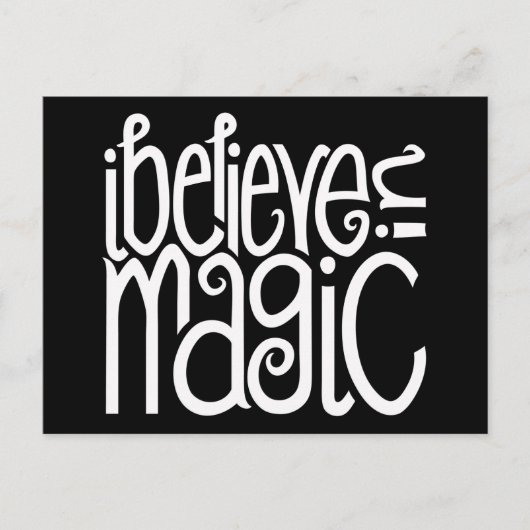 Ik geloof in Magic White Briefkaart (Voorkant)