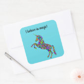 "Ik geloof in magie" eenhoorn stickers (Envelop)