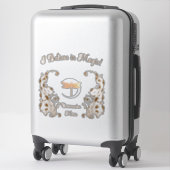 Ik geloof in magie! Gepersonaliseerd Sticker (Koffer)