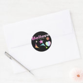 IK GELOOF IN MAGIE RONDE STICKER (Envelop)