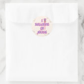 Ik geloof in magie ronde sticker (Tas)