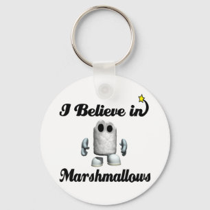 ik geloof in marshmallows sleutelhanger