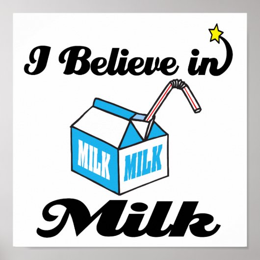 ik geloof in melk poster (Voorkant)