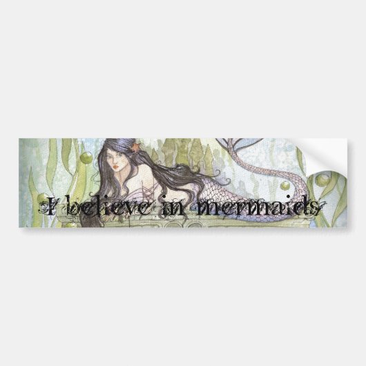 Ik geloof in mermaids bumpersticker (Voorkant)