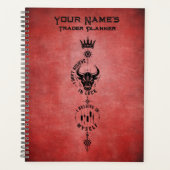 Ik geloof in mezelf Crimson Red Trader Symbool Planner (Voorkant)