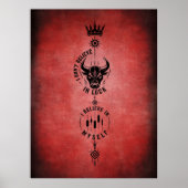 Ik geloof in mezelf Crimson Red Trader Symbool Poster (Voorkant)
