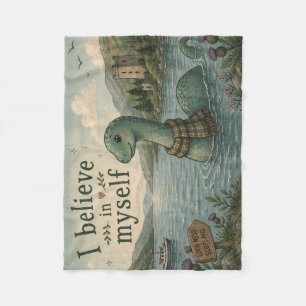 Ik geloof in mezelf dromerige Loch Ness Monster Fleece Deken