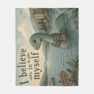 Ik geloof in mezelf grillige Loch Ness Monster Fleece Deken