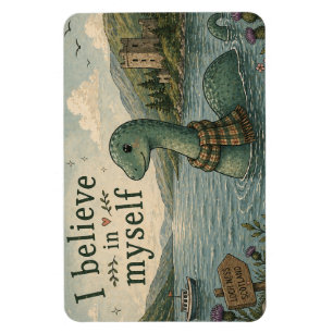 Ik geloof in mezelf grillige Loch Ness Monster Magneet