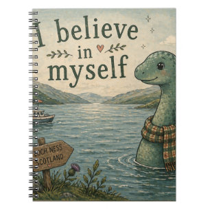 Ik geloof in mezelf grillige Loch Ness Monster Notitieboek