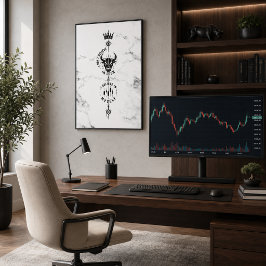 Ik geloof in mezelf Klassiek Marmer Trader Symbool Canvas Afdruk