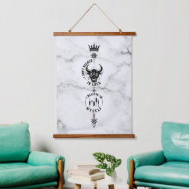 Ik geloof in mezelf Klassiek Marmer Trader Symbool Hangend Wandkleed