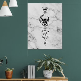 Ik geloof in mezelf Klassiek Marmer Trader Symbool Poster